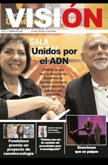 Portada del número 68 de la Revista VISIÓN, publicació semestral de FARPE sobre distròfies hereditàries de la retina